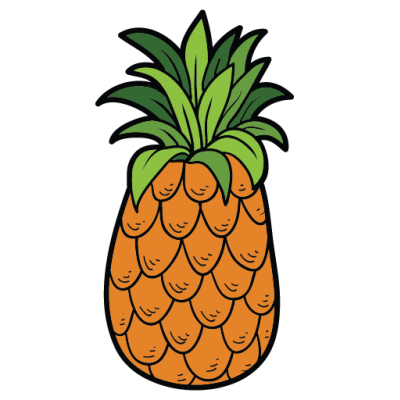 Intermediate English Vocabulary Fruit Pictionary Pineapple